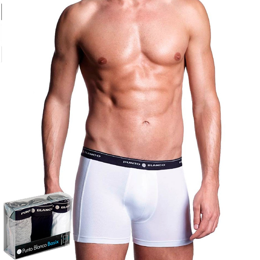 Boxer hombre Pack 3 algodón PUNTO BLANCO 53438
