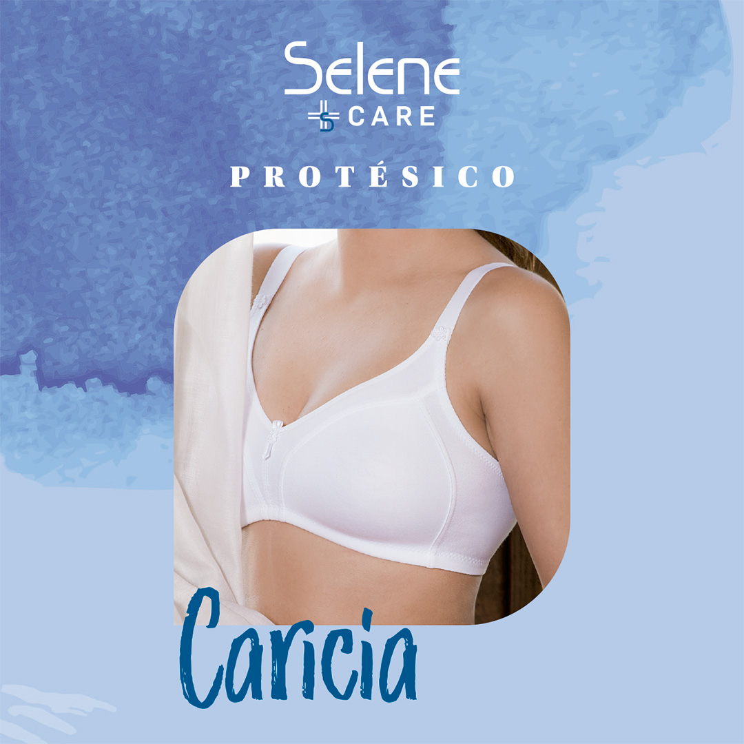 Sujetador protésico Selene Caricia sin aro de algodón con bolsillo para prótesis