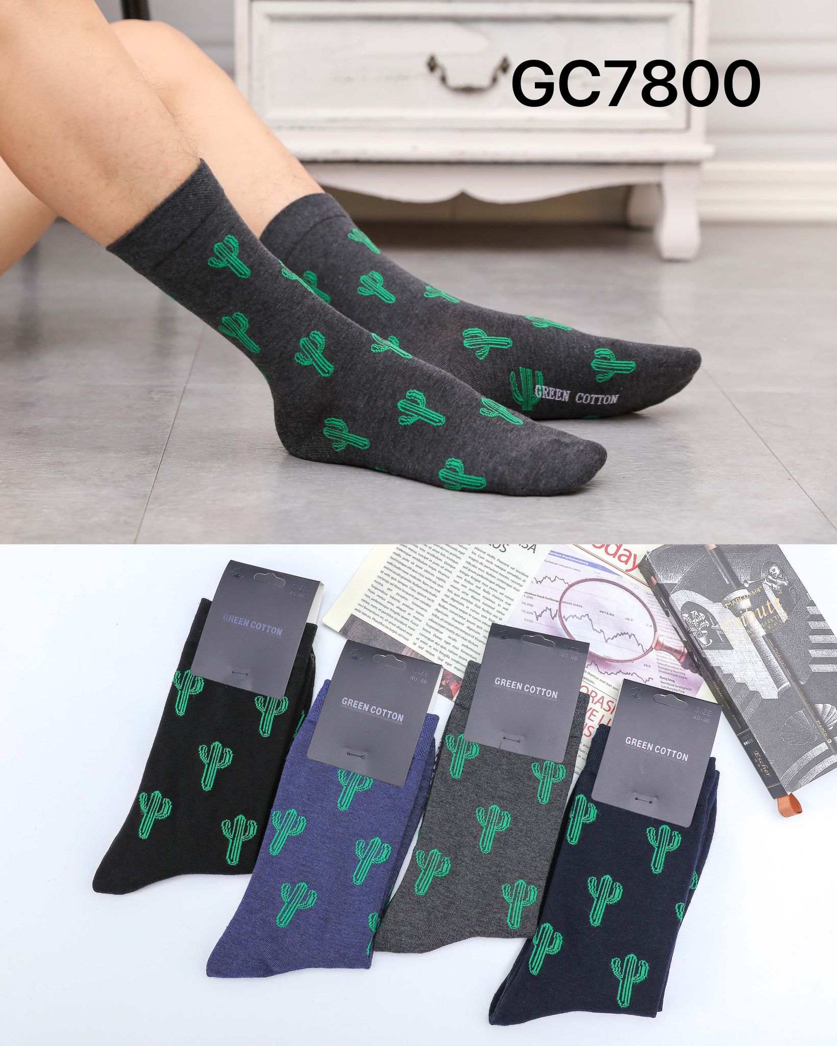 Pack 3 calcetines algodón fantasía hombre