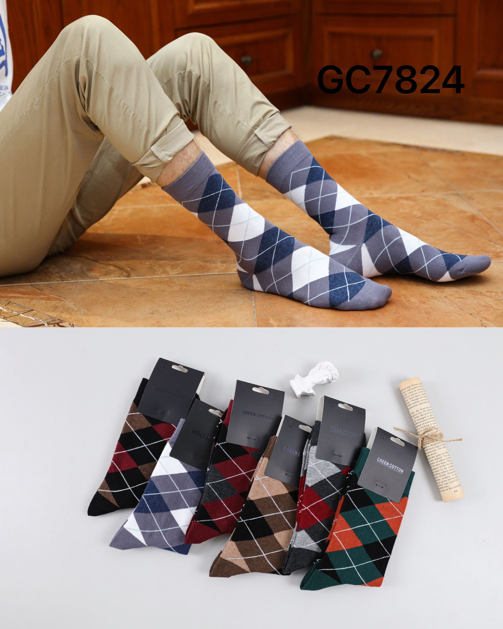 Pack 3 calcetines algodón fantasía hombre