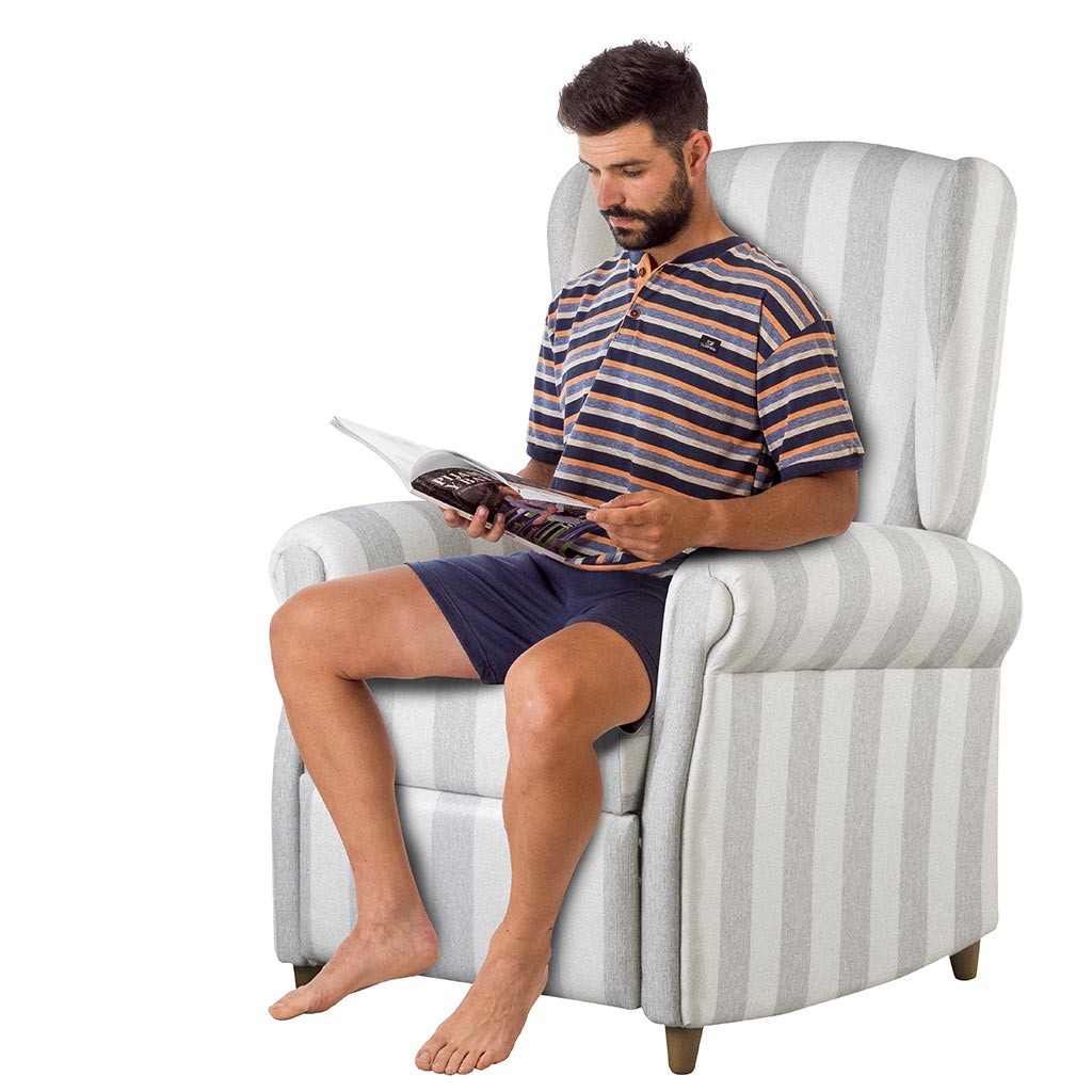 Pijama hombre rayas DORMEN manga corta