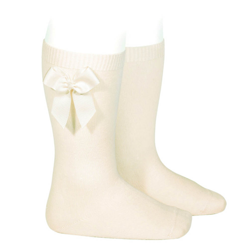 CALCETÍN CÓNDOR ALTO DE ALGODÓN CON LAZO LATERAL 2482/2