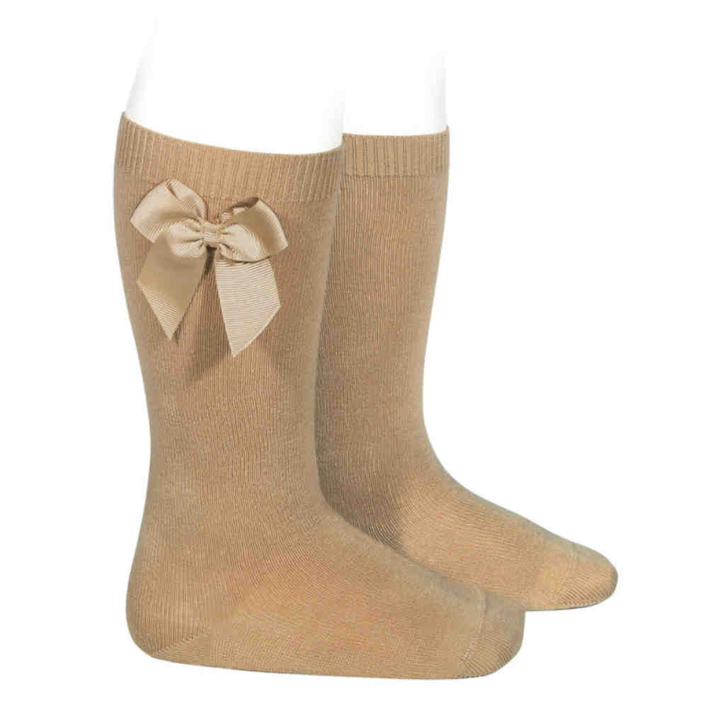 CALCETÍN CÓNDOR ALTO DE ALGODÓN CON LAZO LATERAL 2482/2