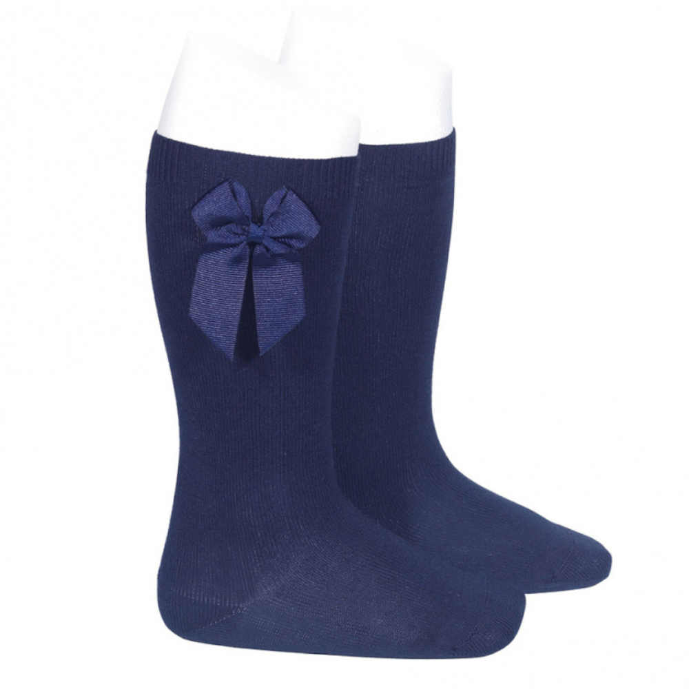 CALCETÍN CÓNDOR ALTO DE ALGODÓN CON LAZO LATERAL 2482/2