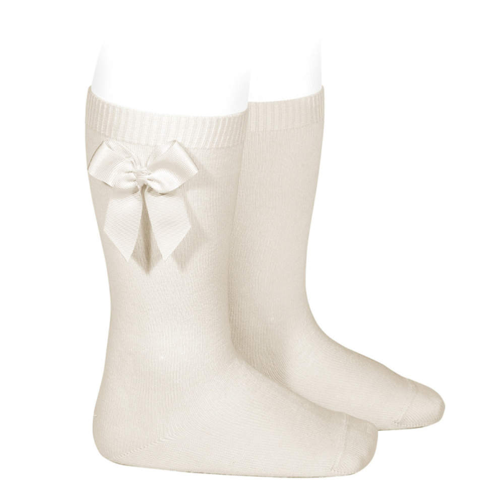 CALCETÍN CÓNDOR ALTO DE ALGODÓN CON LAZO LATERAL 2482/2