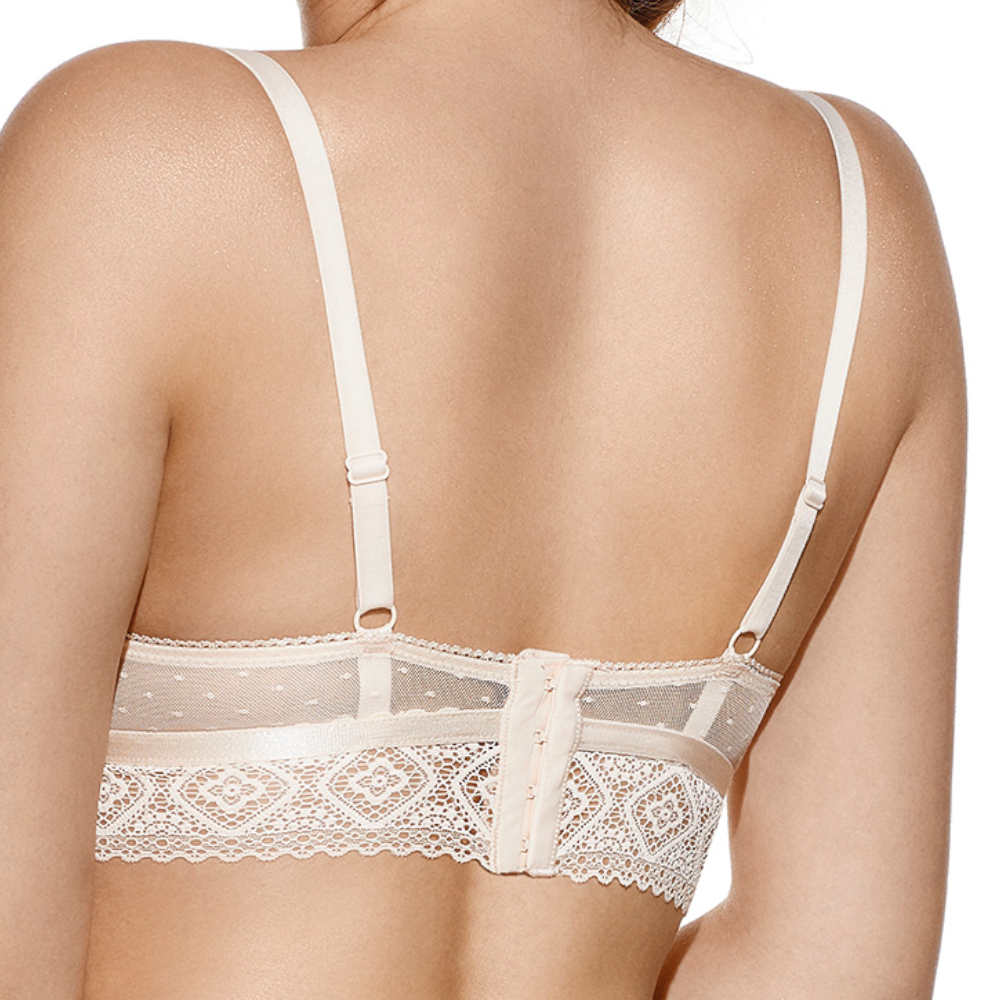 bralette rosa de selene de espalda