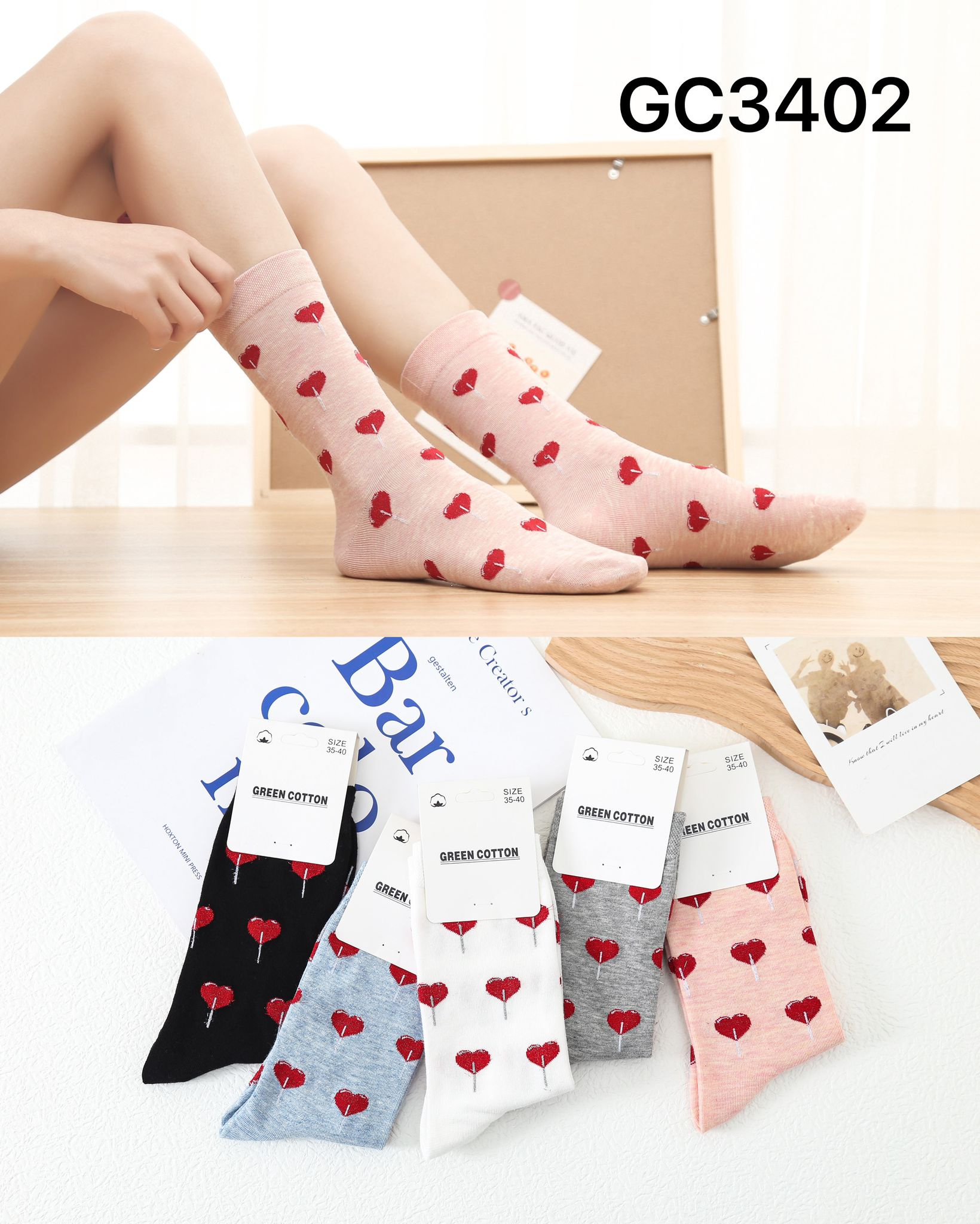 Pack 3 calcetines mujer algodón fantasía