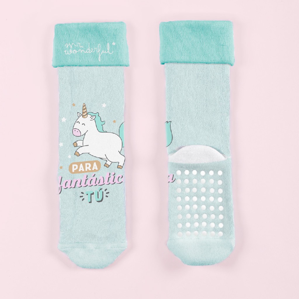 Calcetín mujer antideslizante estampado MR. WONDERFUL
