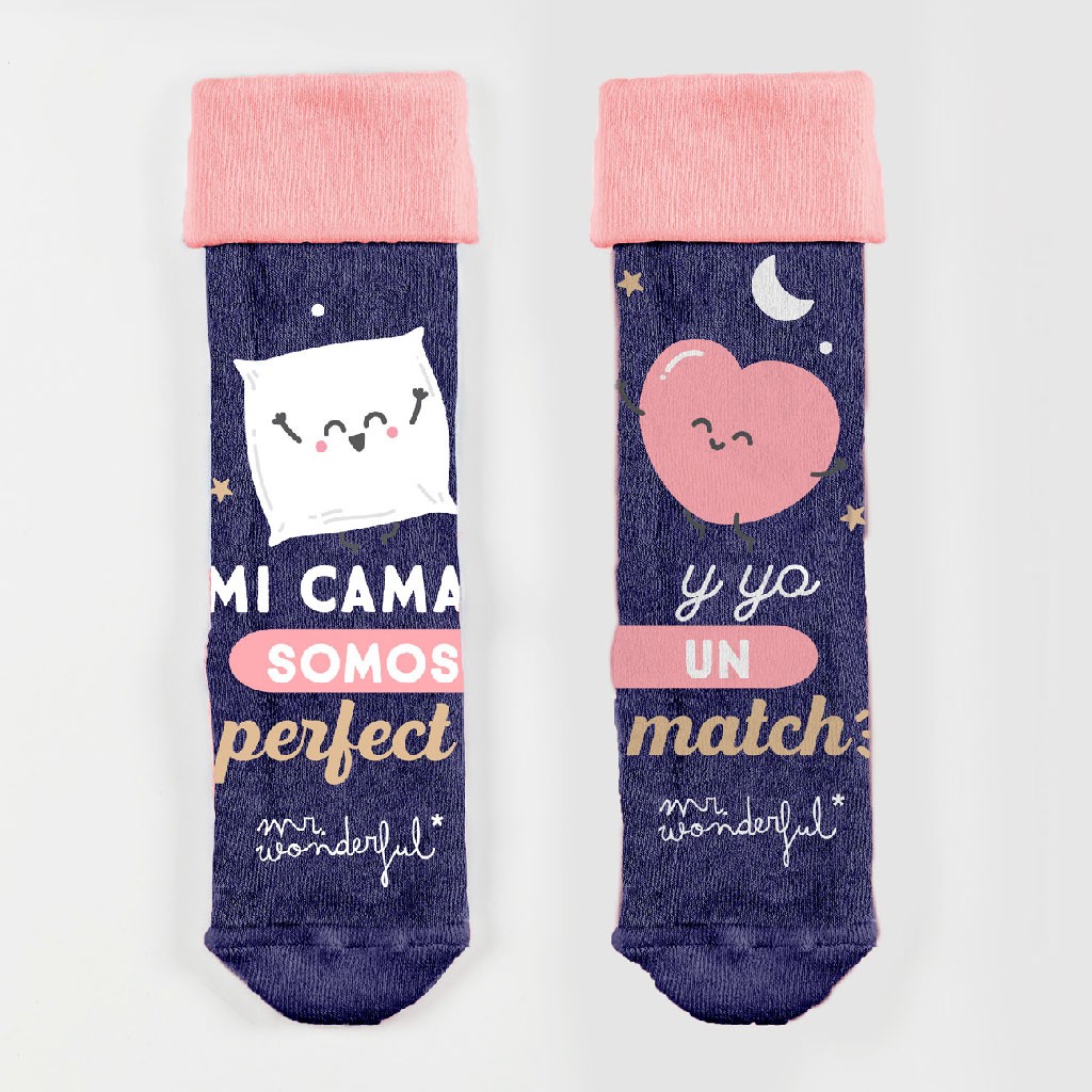 Calcetín mujer antideslizante estampado MR. WONDERFUL