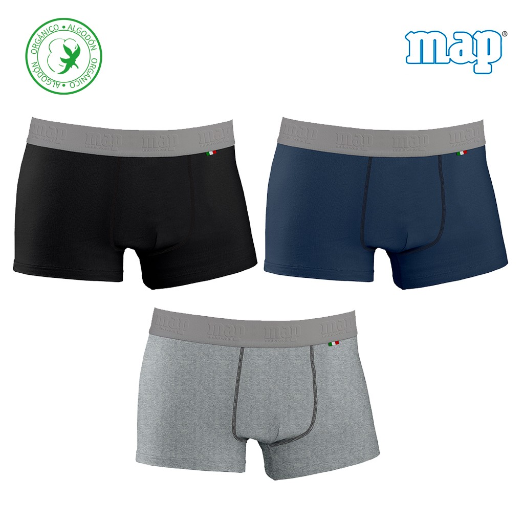 Bóxer hombre Pack 3 algodón liso