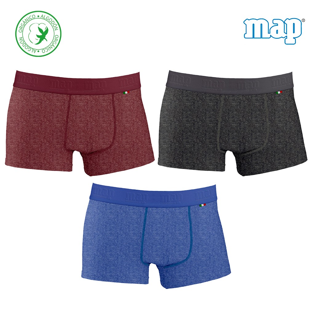 Bóxer hombre Pack 3 algodón liso