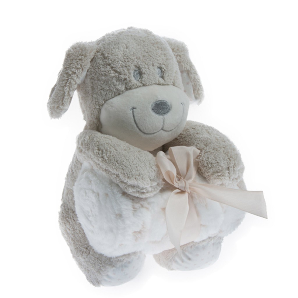Peluche bebé Perrito con manta GAMBERRITOS