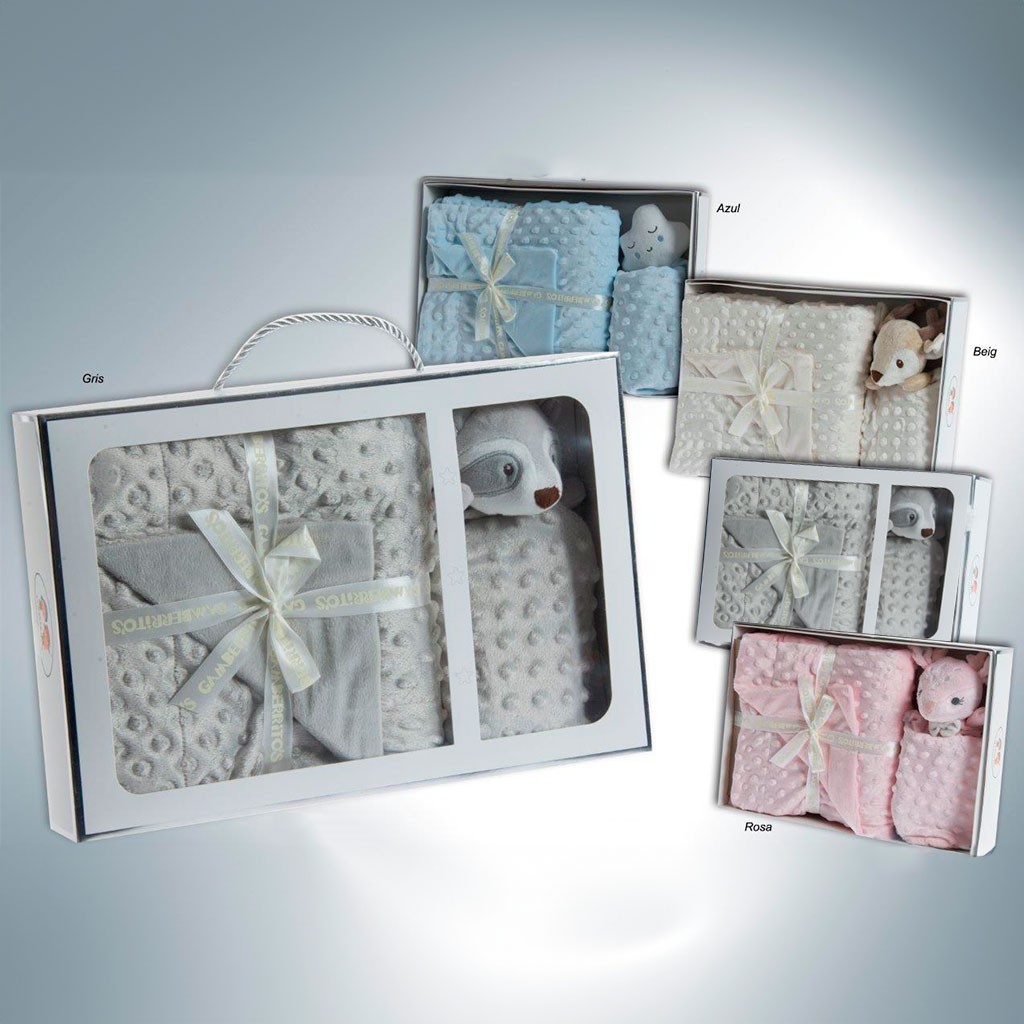 Estuche regalo bebe con dudu y animalito GAMBERRITOS