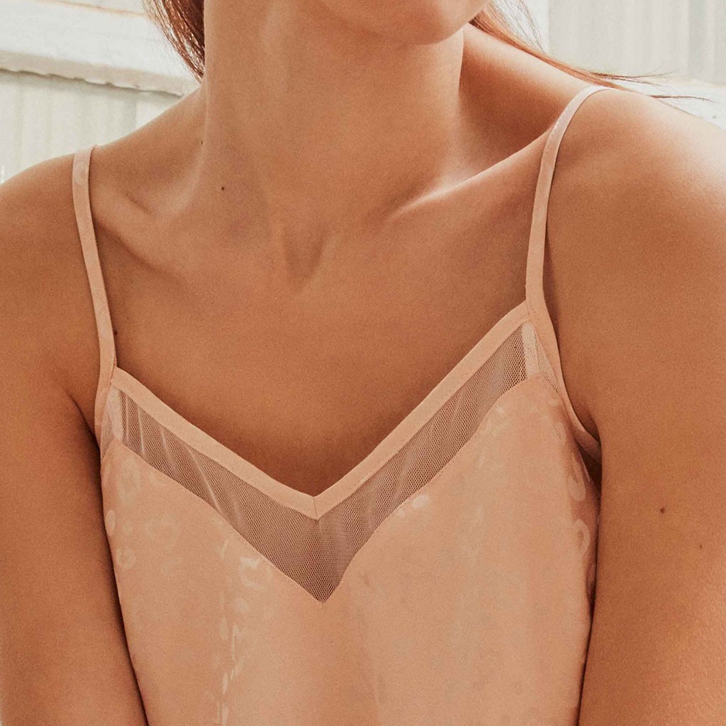 Camisón raso mujer  GISELA estampación animal print