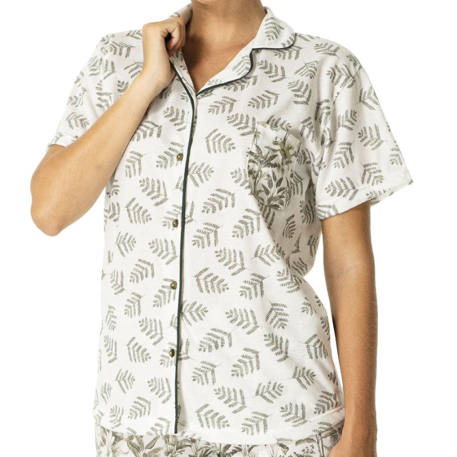 Pijama mujer LENISS manga corta abierto