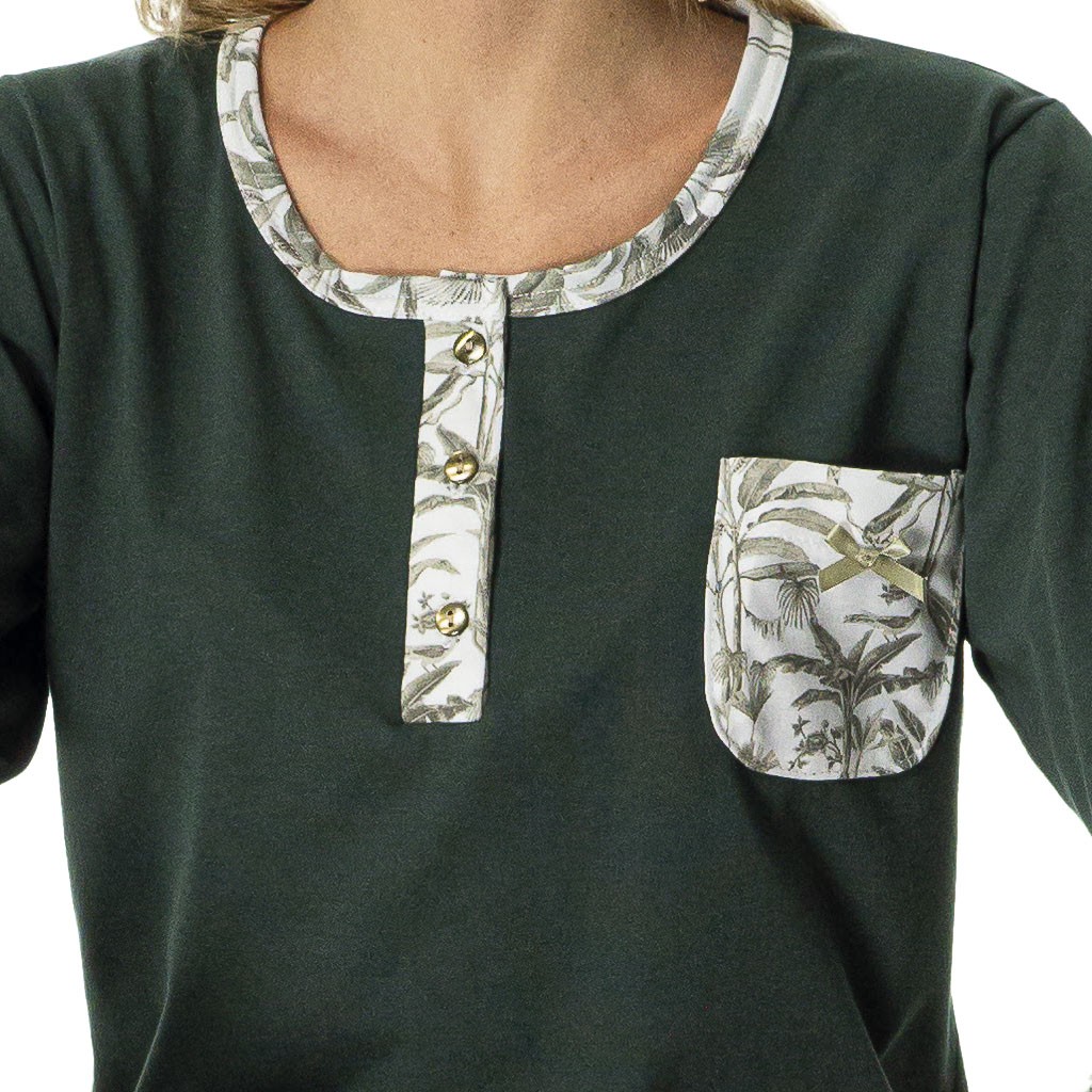 Pijama mujer algodón LENISS manga larga