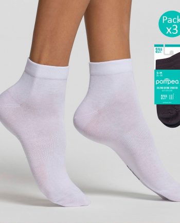 Pack 3 PARES calcetines mujer tobillero POMPEA