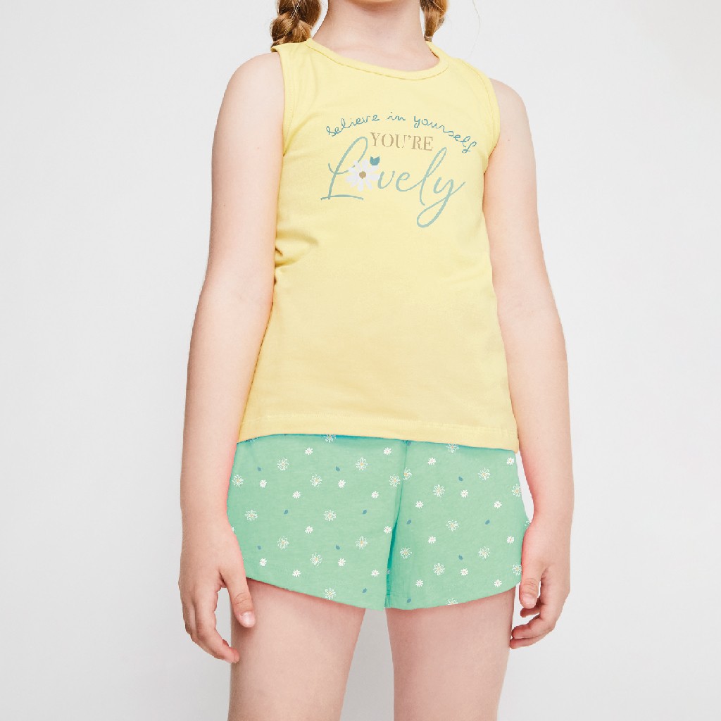 Pijama infantil sin mangas algodón TOBOGAN 22117075