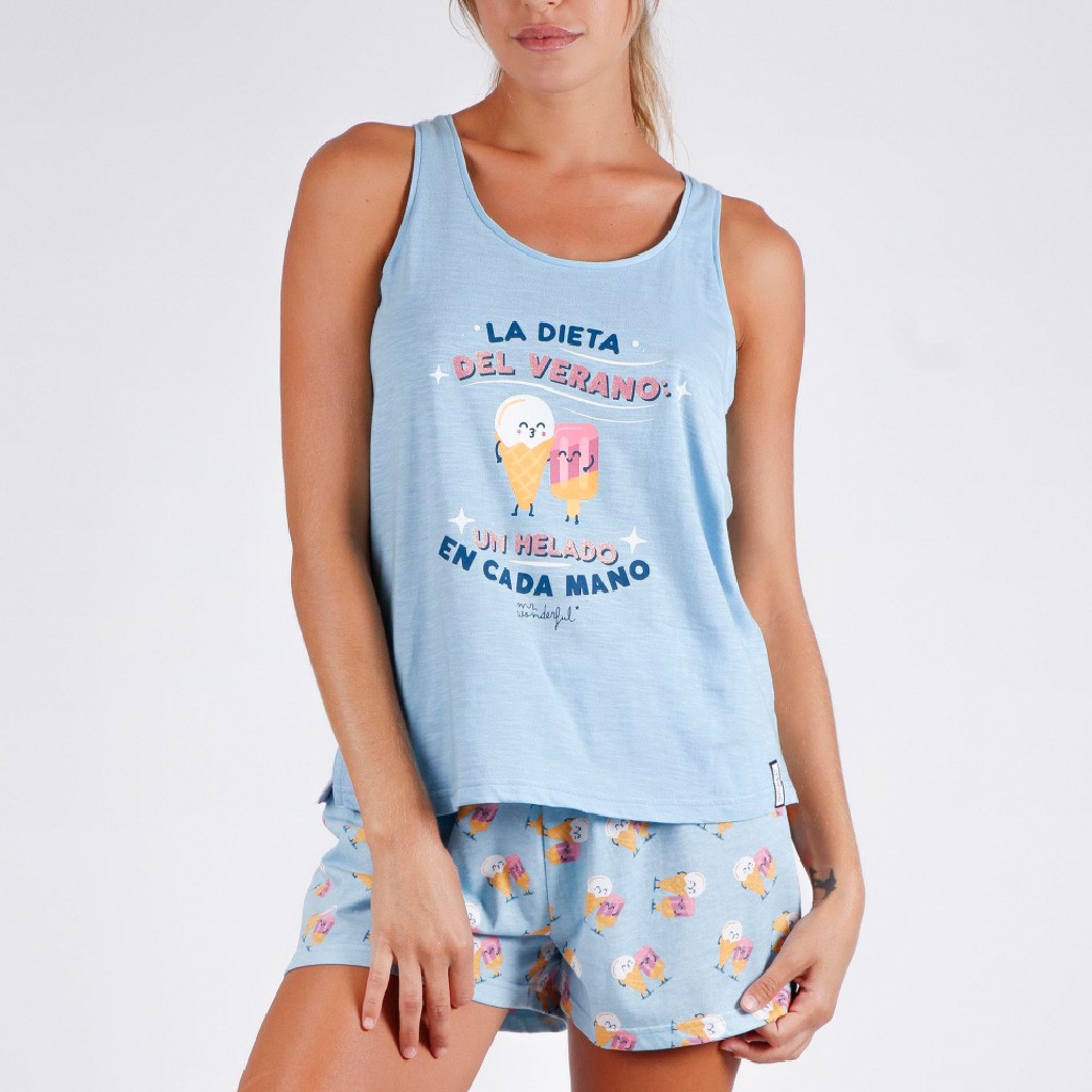 Pijama mujer sin mangas MR. WONDERFUL 56721