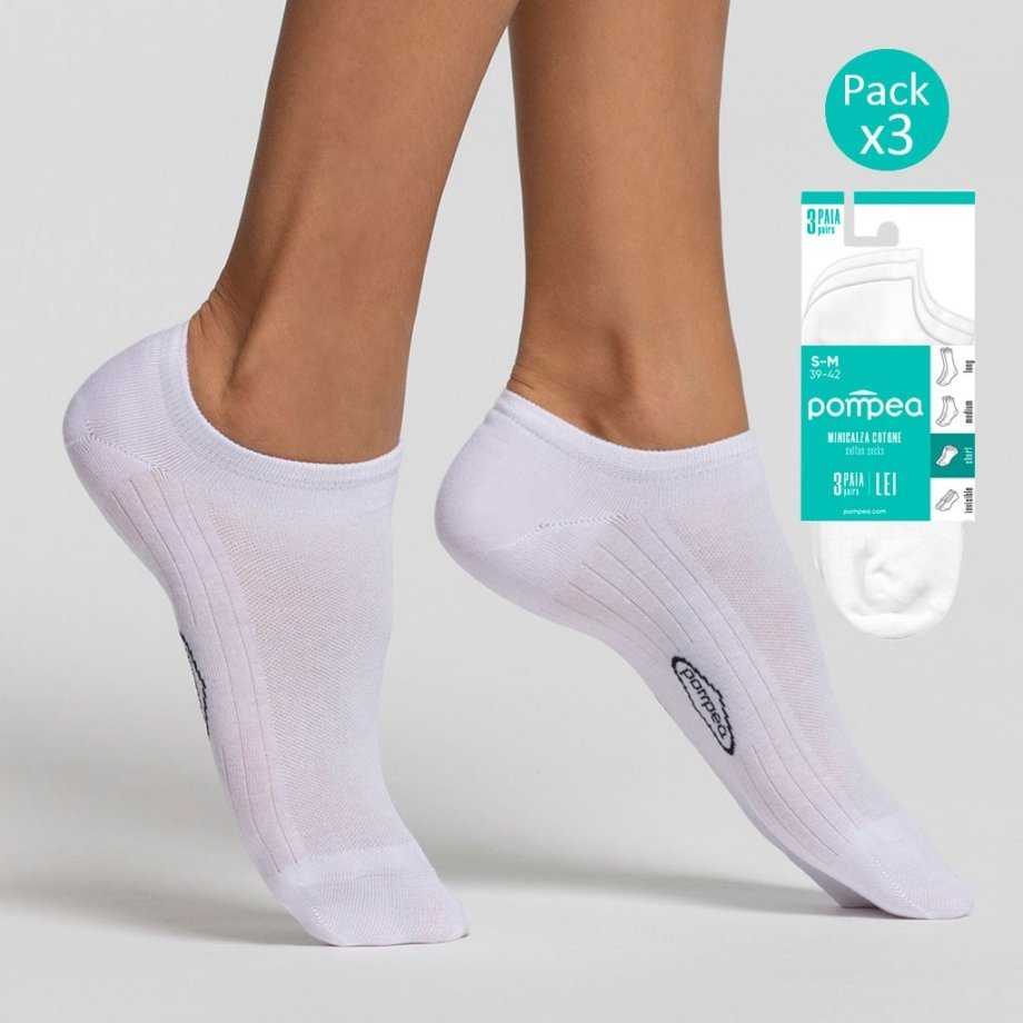 Pack 3 PARES calcetines mujer invisible POMPEA