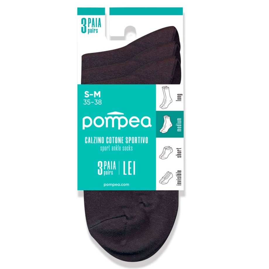 Pack 3 PARES calcetines mujer tobillero POMPEA