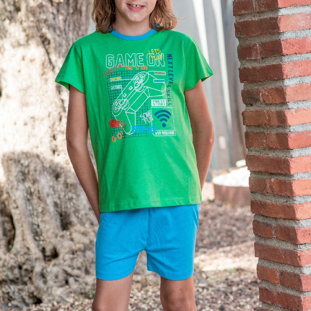 Pijama de manga corta para niño Kinanit KN314V22