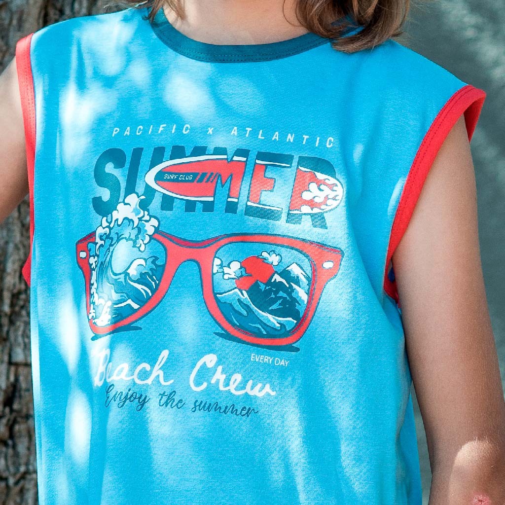 Pijama niño sin mangas de Kinanit KN315V22