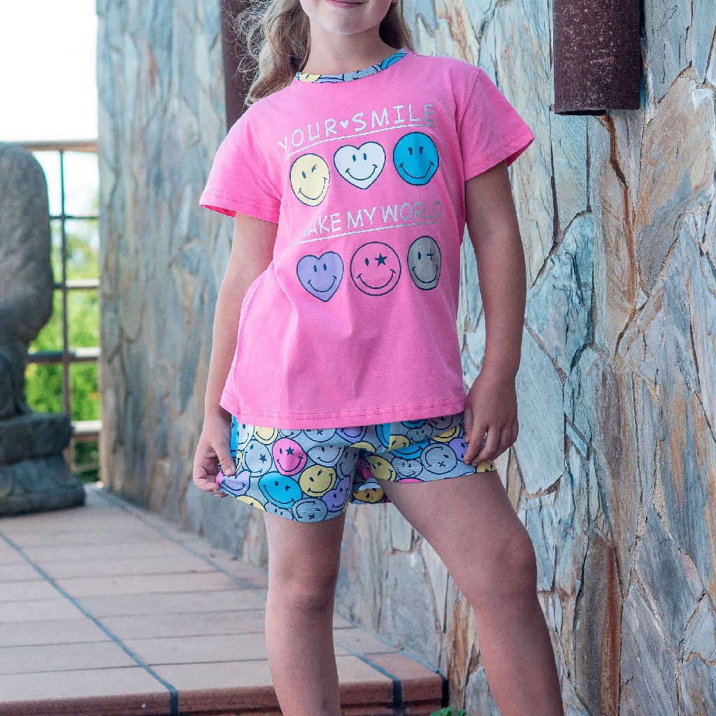 Pijama de manga corta para niña Kinanit KN414V22
