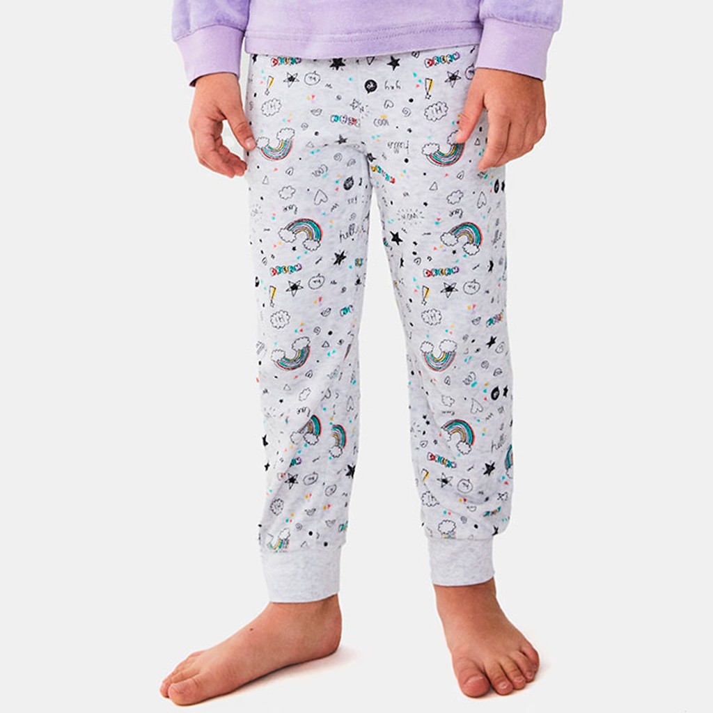 Pijama infantil malva de TOBOGAN