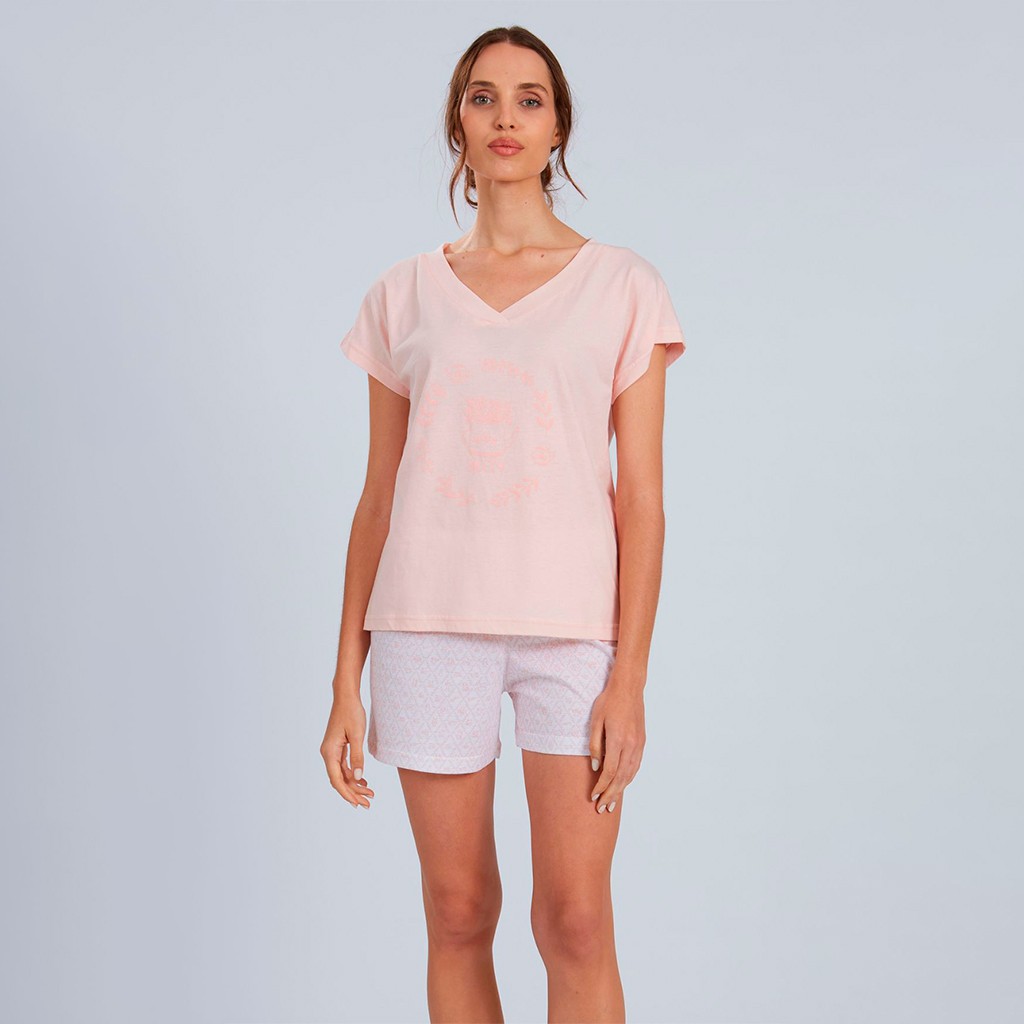 Pijama mujer BELTY algodón manga corta