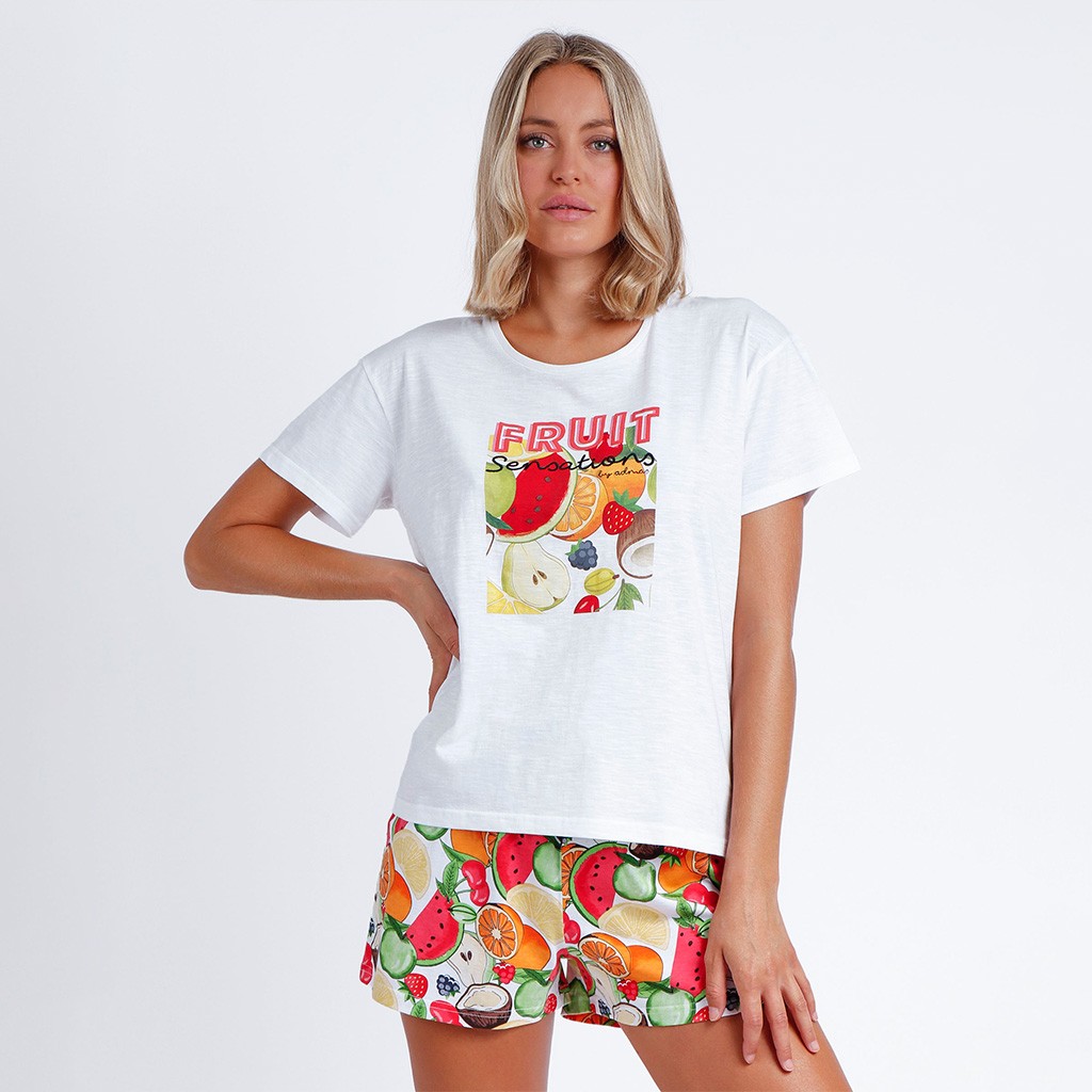 Pijama mujer manga corta ADMAS algodón estampado