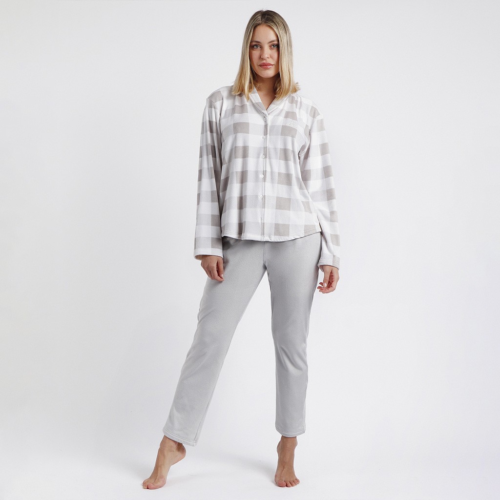 Pijama camisero mujer de cuadros