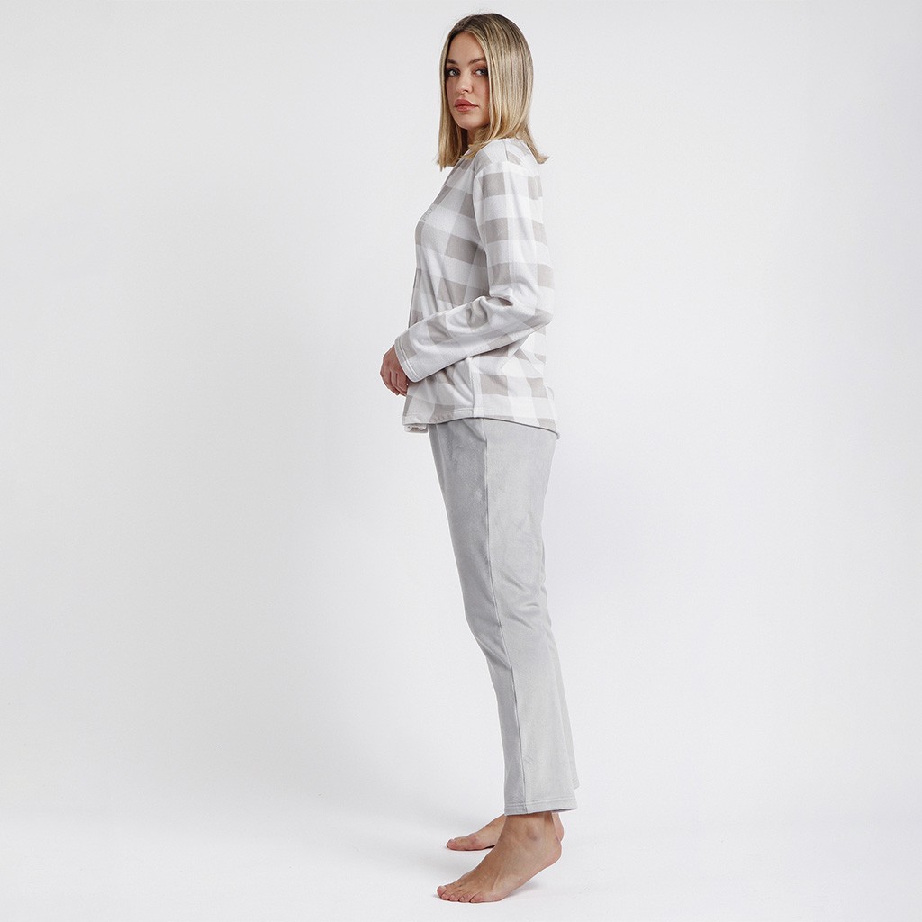Pijama camisero mujer de cuadros