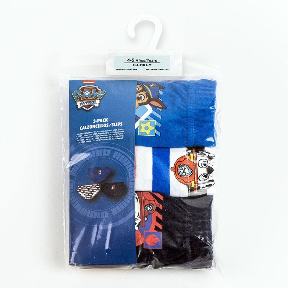 Slip niño NEW PATROL algodón pack 3