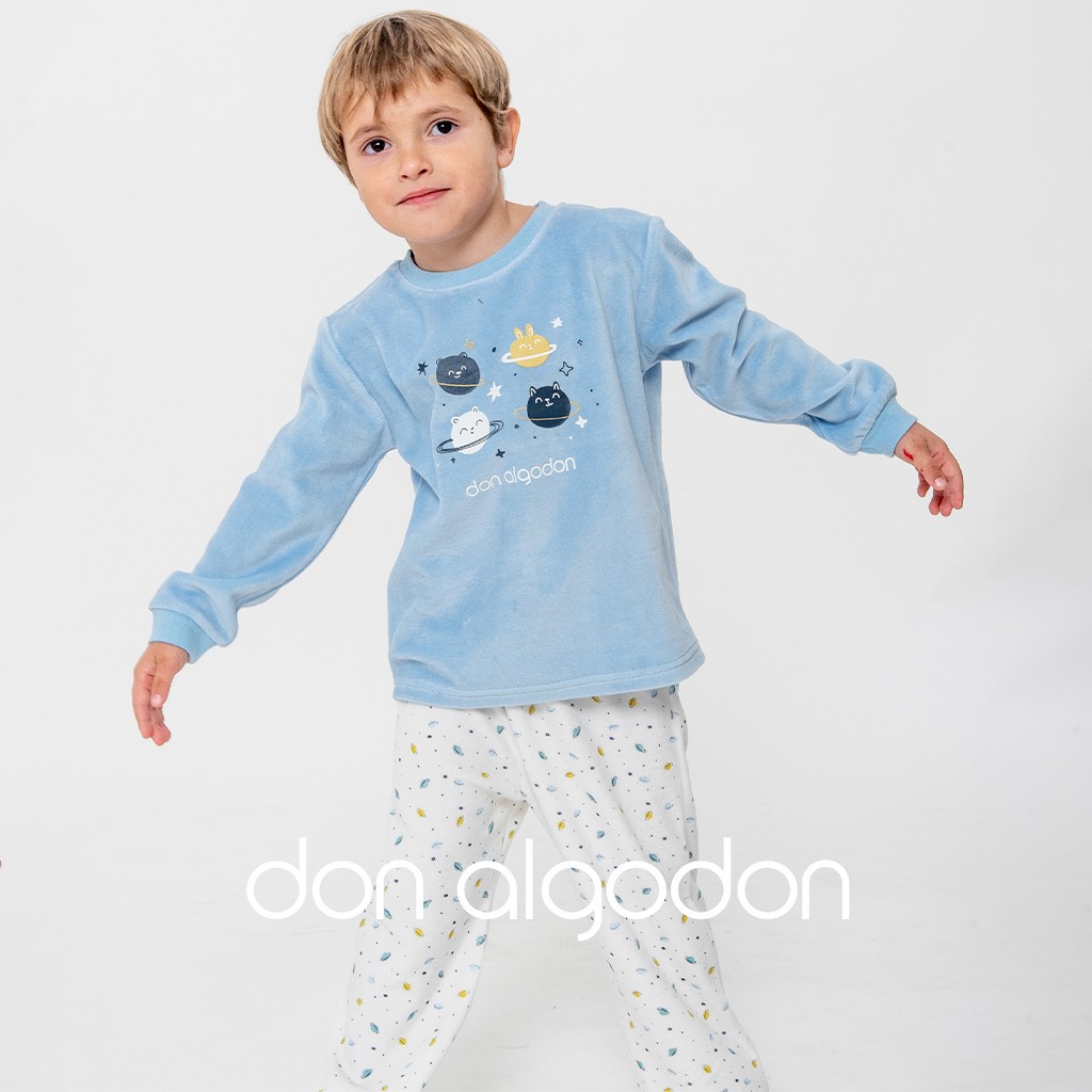 Pijama infantil niño tundosado DON ALGODÓN