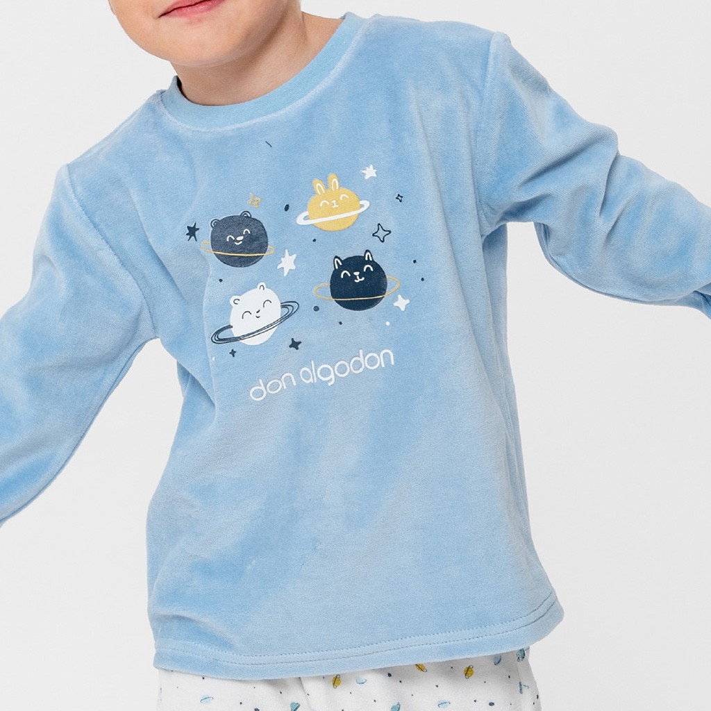Pijama infantil niño tundosado DON ALGODÓN