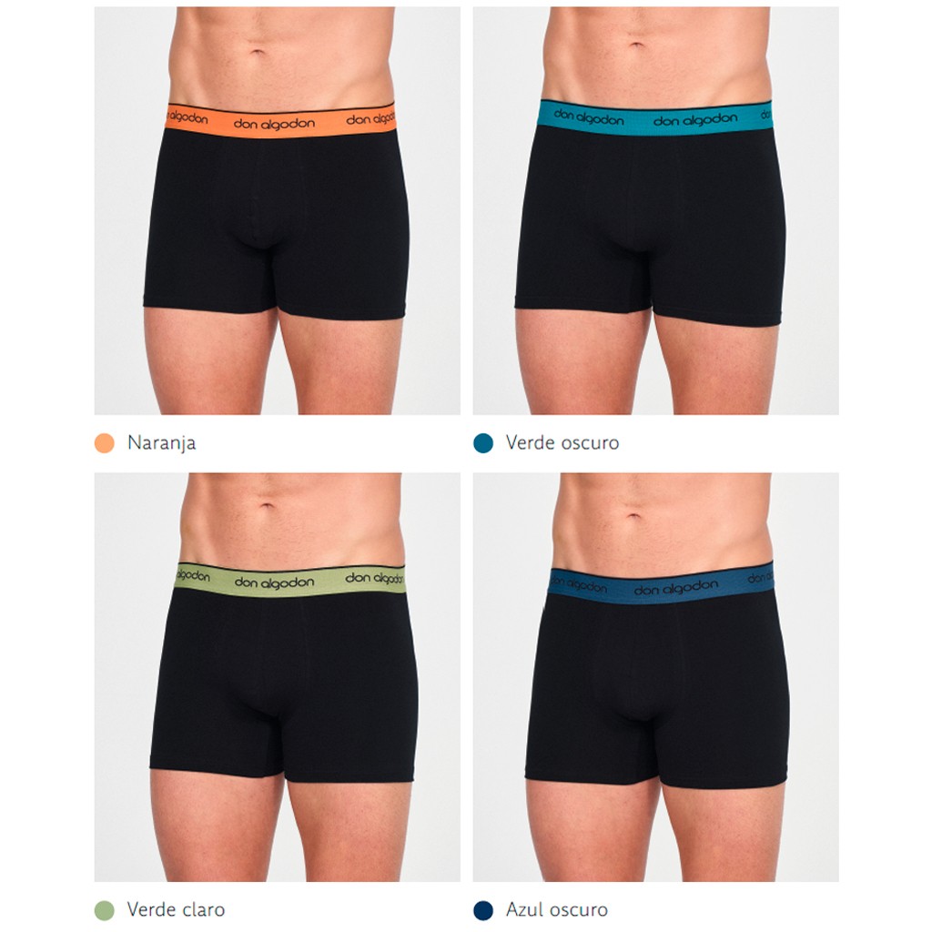 Pack 2 Bóxer DON ALGODÓN cintura colores
