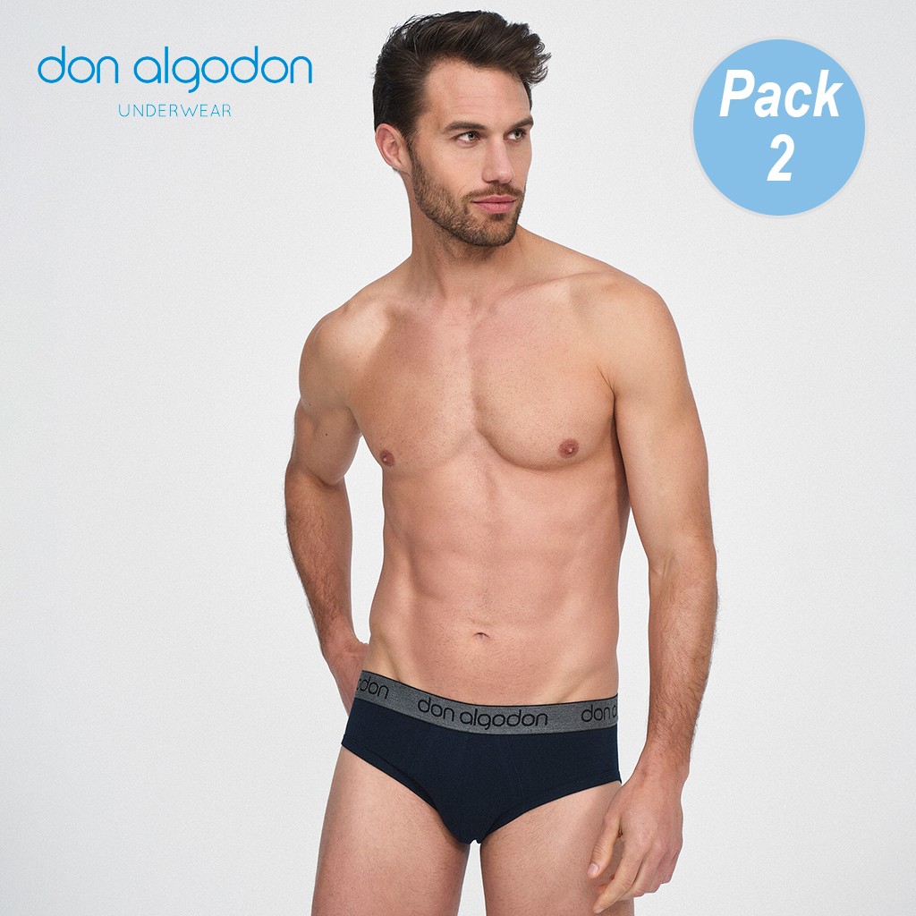 Pack 2 Slip algodón DON ALGODÓN liso