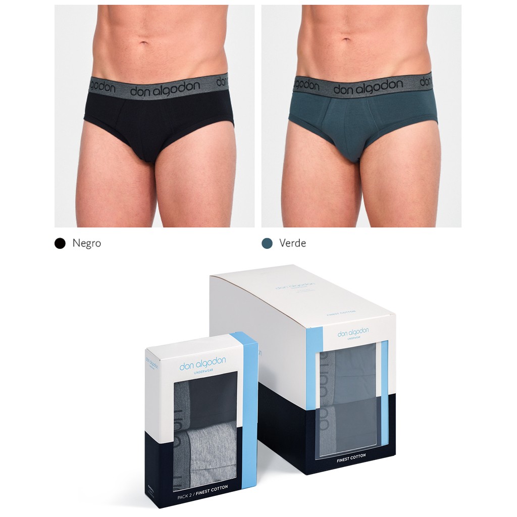 Pack 2 Slip algodón DON ALGODÓN liso