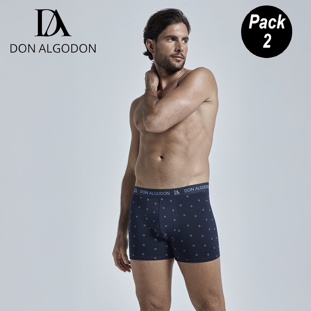 Pack 2 boxers hombre Don Algodón algodón elástico combinados