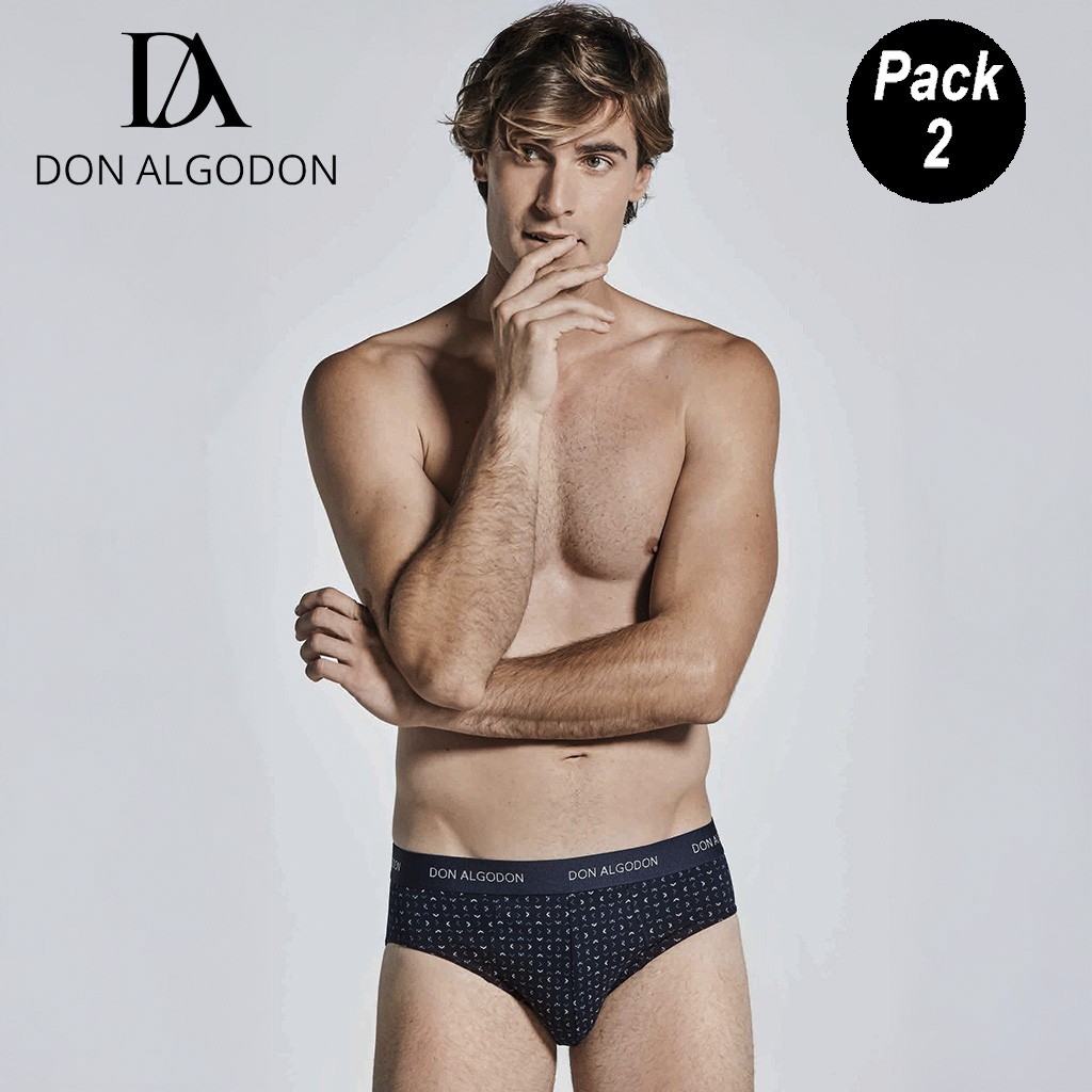Pack 2 slips hombre Don Algodón algodón elástico combinados
