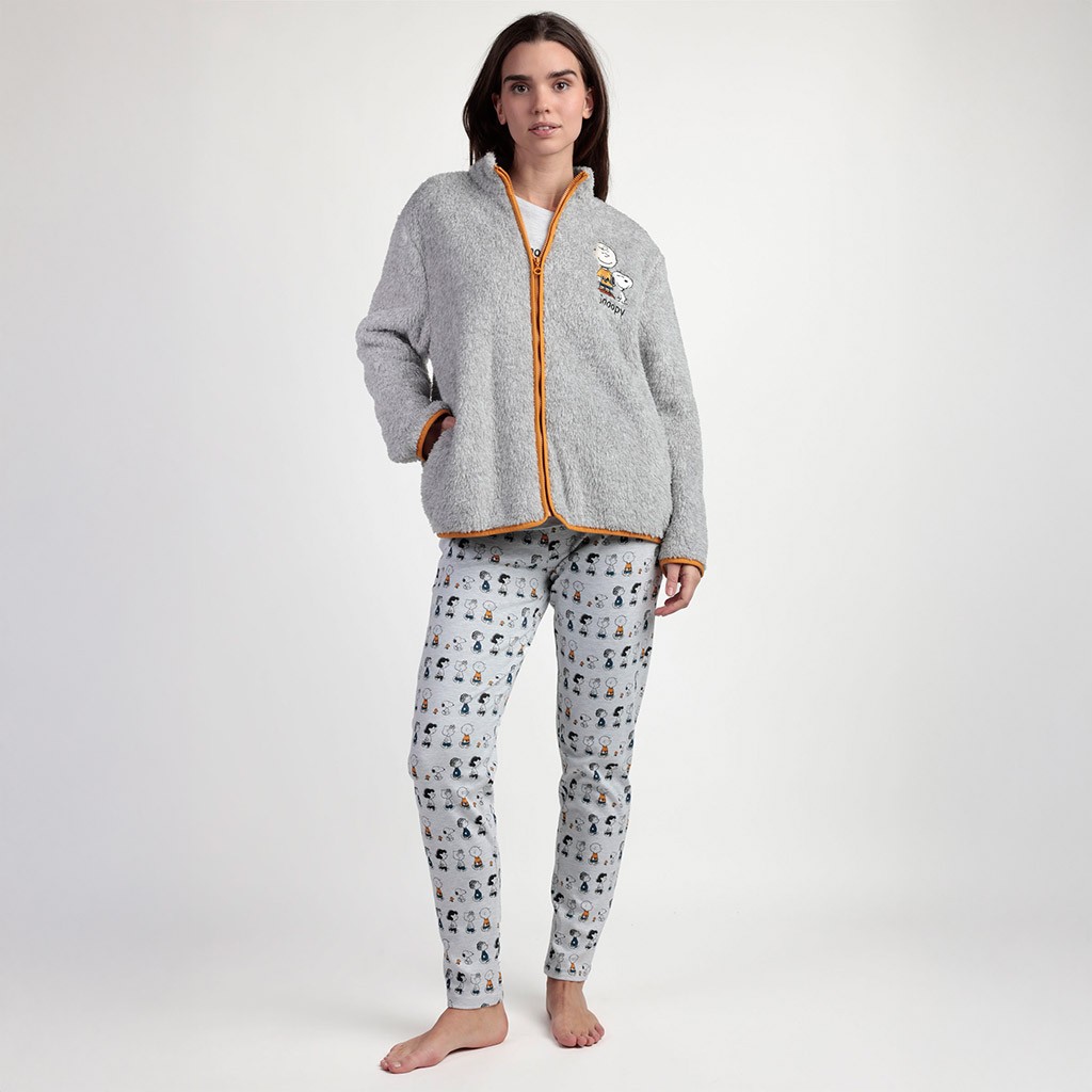 Bata corta mujer SNOOPY coralina