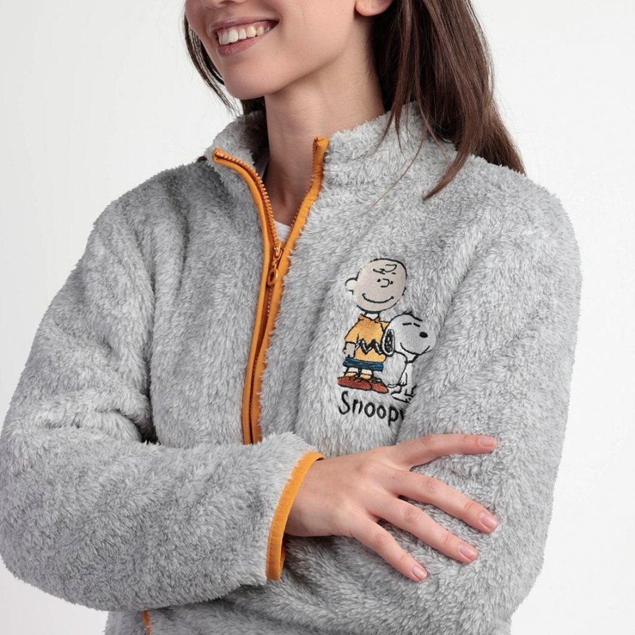 Bata corta mujer SNOOPY coralina