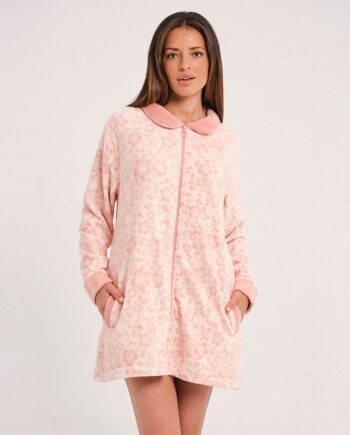 Bata mujer coralina DON ALGODÓN estampado flores