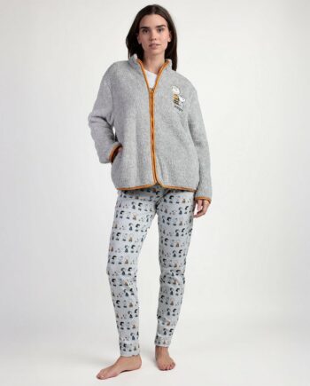 Bata corta mujer SNOOPY coralina