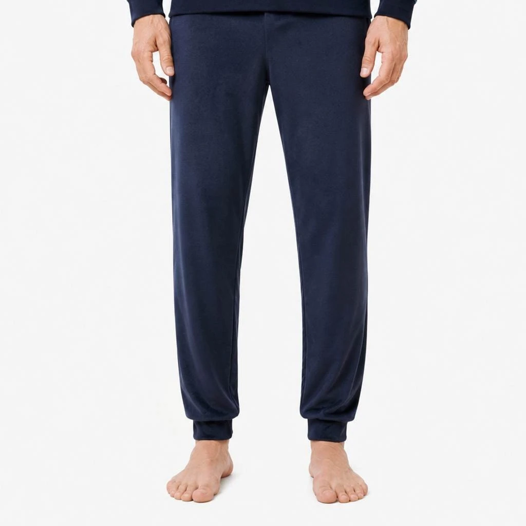 Pantalón azul marino de pijama de hombre con puños