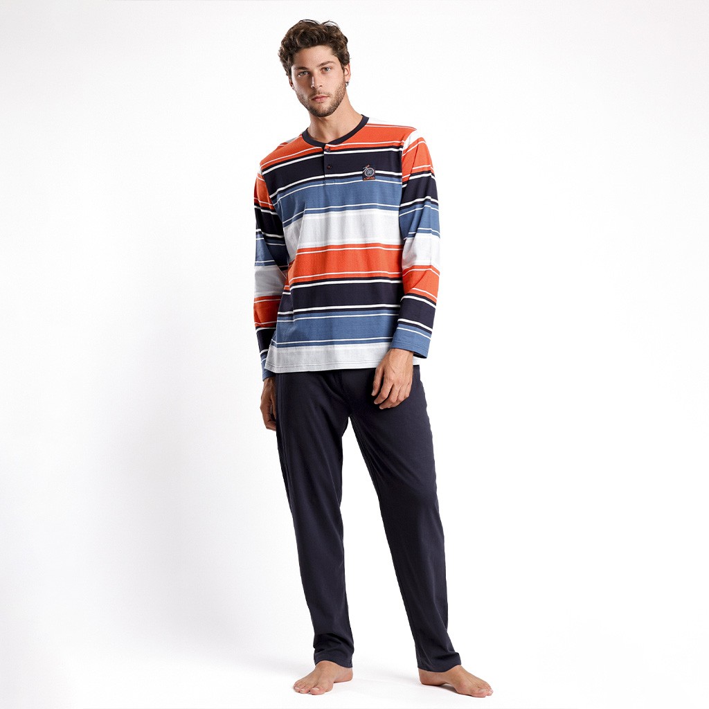 Pijama hombre rayas 100% algodón ADMAS