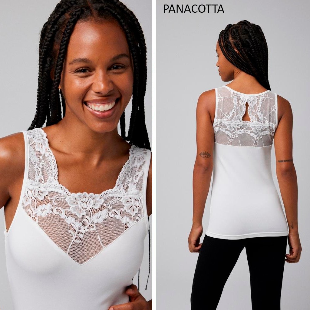 Camiseta encaje polar sin manga  YSABEL MORA