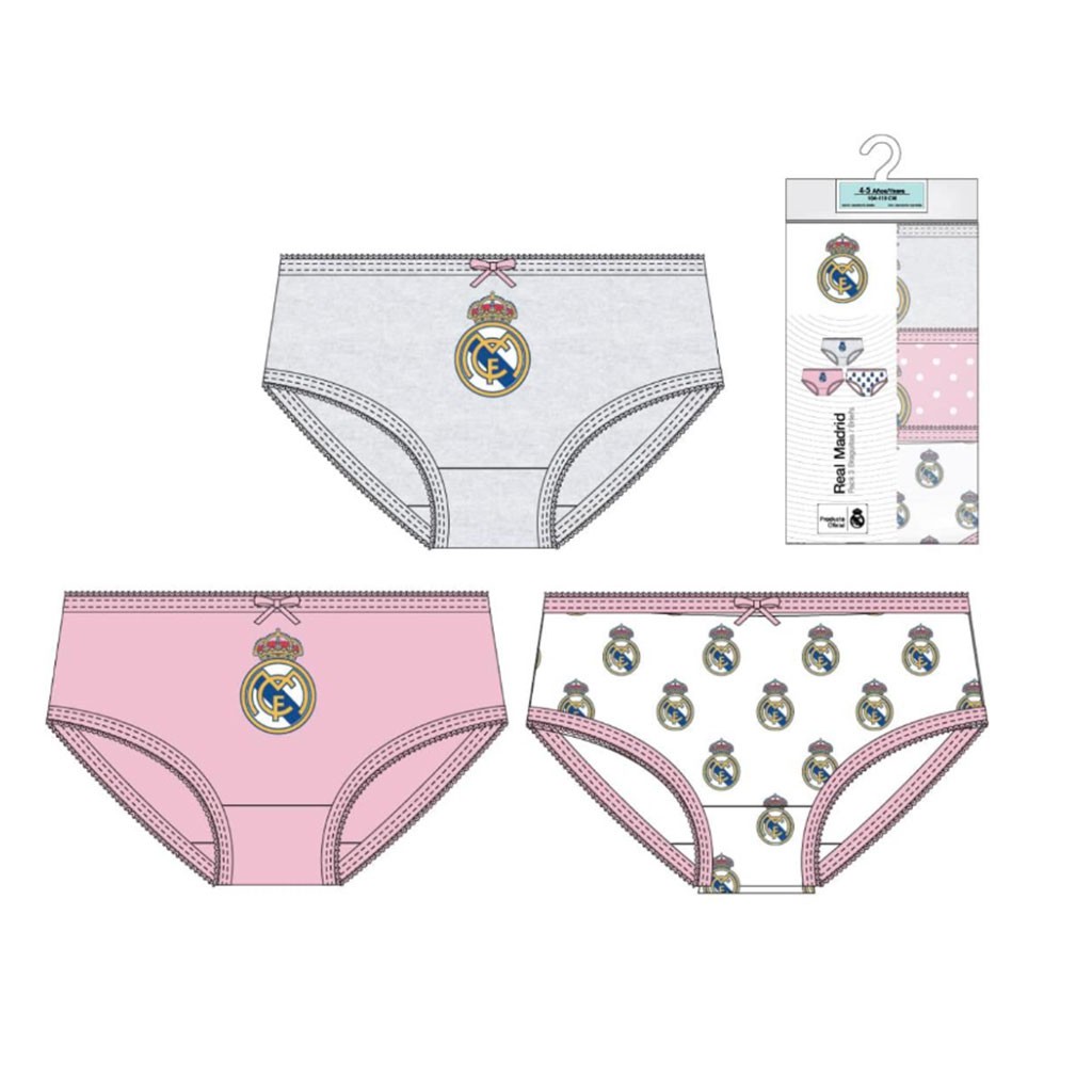 Braga niña REAL MADRID algodón pack 3