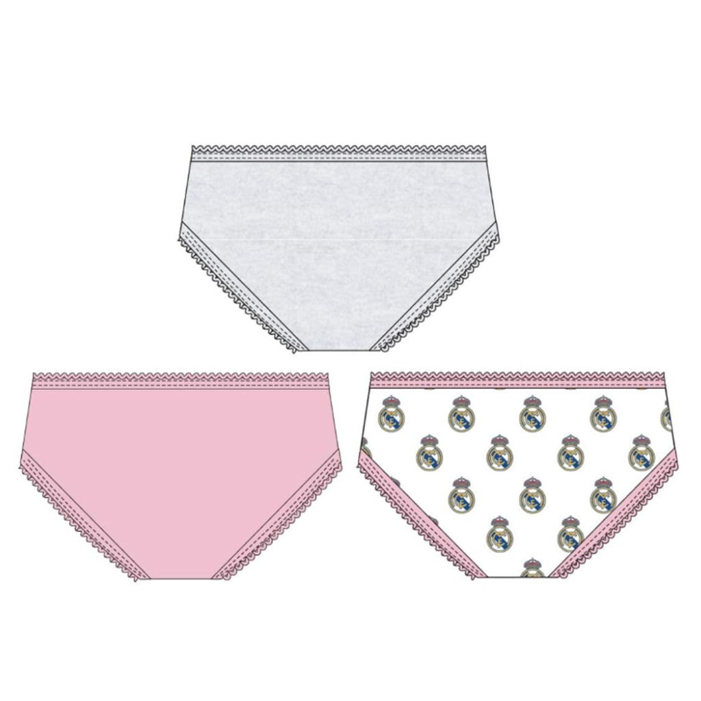 Braga niña REAL MADRID algodón pack 3